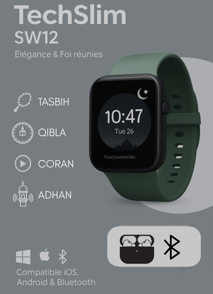 Montre Connectée Islamique TECHSLIM SWI2