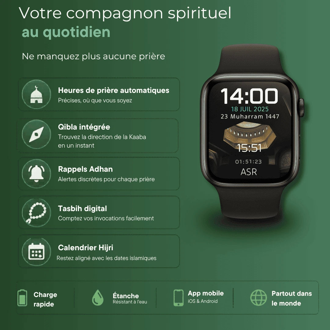 Montre Connectée Islamique TECHSLIM SWI2