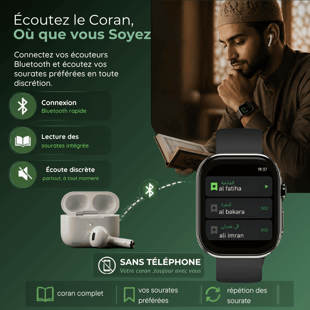 Montre Connectée Islamique TECHSLIM SWI2